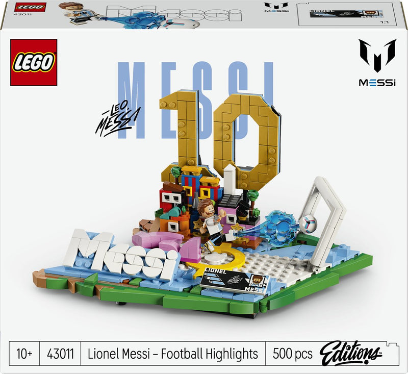 Afbeelding laden in galerijviewer, Lego editions lionel messi – voetbalhoogtepunten bouwpakket en kinderkamer decoratie - 43011
