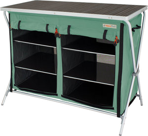 Eurotrail campingkast brocas 110 x 52 x 90 cm aluminium groen zwart
