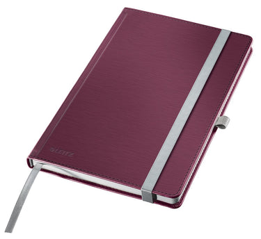 Leitz style - notitieboek a5 - rood - geruit - met harde kaft