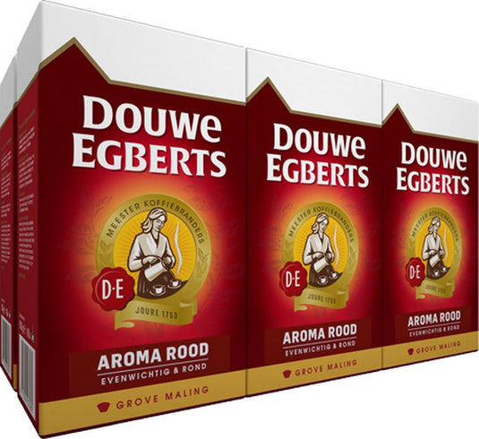 Douwe egberts aroma rood grove maling filterkoffie - 6 x 250 gram