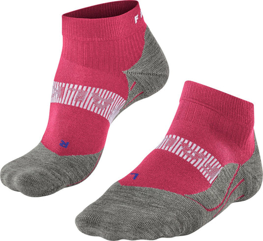 Falke ru4 cool short anti-blaar functioneel materiaal hardloopsokken dames rood - maat 37-38