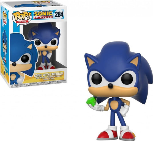 Funko pop! sonic the hedgehog with emerald vinyl figure - verzamelfiguur