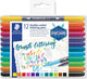 Staedtler design journey - brush letter pen duo met (penseel)punt - set 12