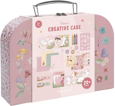 Little dutch knutselkoffer rosa fairy garden - creatief speelgoed - cadeautip