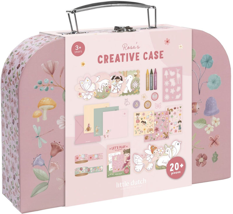 Load image into Gallery viewer, Little dutch knutselkoffer rosa fairy garden - creatief speelgoed - cadeautip
