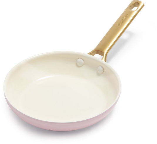Greenpan padova roze keramische inductie koekenpan 20cm - pfas-vrij - inductie koekenpan - ovenbestendig tot 200°c - vaatwasserbestendig - rvs handgrepen – roze