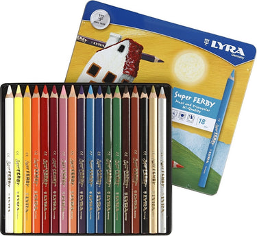 Lyra http: www.cchobby.nl super-ferby-1-kleurpotloden-l-18-cm-vulling-6-25-mm-diverse-kleuren-18-stuk-1-doos
