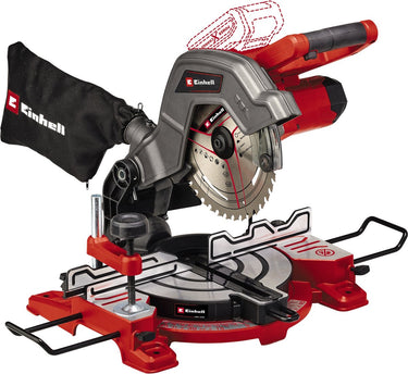 Einhell accu afkort- verstekzaag te-ms 18 8 li solo - power x-change - 18 v li-ion - ø216 mm - incl. 40 tands zaagblad - excl. accu en lader