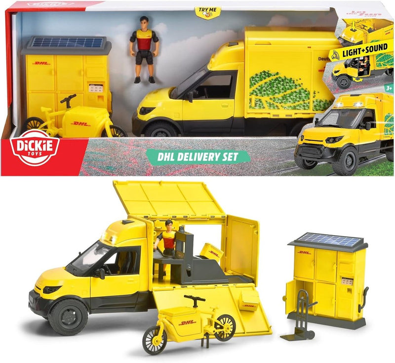 Load image into Gallery viewer, Dickie dhl pakketvoertuigset
