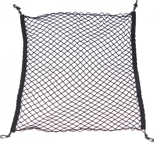 Carpoint kofferbaknet 75x85 cm – elastisch – met 4 haken – universeel – voor vastzetten bagage – polyester – auto accessoire