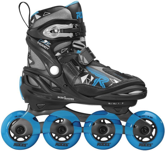 inline skates Moody Tif 82A zwart blauw maat 36-40