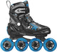 inline skates Moody Tif 82A zwart blauw maat 36-40