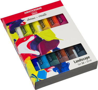 Bruynzeel amsterdam standard series acrylverf landschap set 20ml, 12dlg.