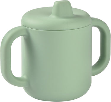 Béaba siliconen leerbeker - 2-in-1 drinkbeker met tuit handgrepen - 170 ml - bpa-vrij - onbreekbare beker - vaatwasserbestendig - groen
