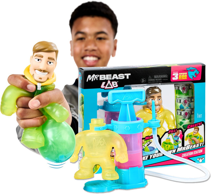 Load image into Gallery viewer, Moose toys mrbeast lab creation studio - mix, vul en maak de ultieme stretchy mrbeast!
