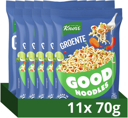 Knorr good noodles - groente - zonder kunstmatige kleurstoffen en conserveermiddelen - 11 x 70 g