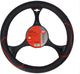 Carpoint stuurhoes auto - pu leer zwart met rode accenten - voor sturen met een diameter van 37-39 cm