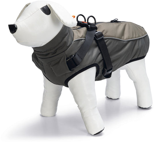 Beeztees milo - hondenjas + hondentuig - grijs - 56 cm