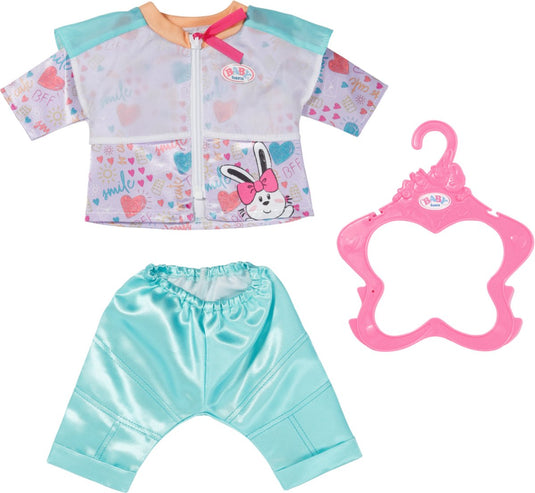 Baby born casual outfit aqua - poppenkleding 43 cm