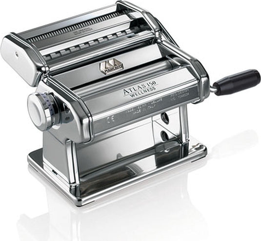 Marcato atlas 150 - pastamachine met verwisselbare kop - chroom aluminium