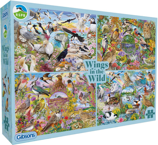 Gibsons - rspb: vleugels in het wild ( rspb: wings in the wild ) - janice daughters - 4×500xl stukjes - 48×34cm - legpuzzel voor volwassenen