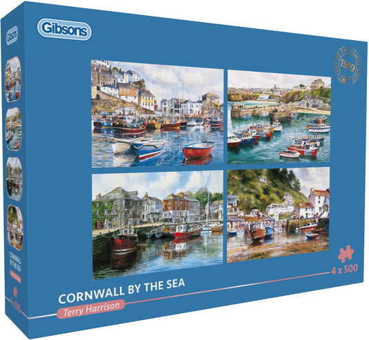 Gibsons legpuzzel cornwall by the sea 4x500 stukjes karton.