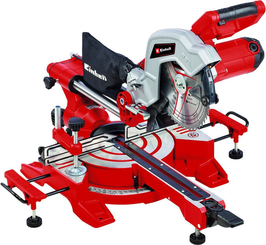 Einhell radiaal, afkort- en verstekzaag - tc-sm 216 - 1600w - ø216 mm - 48 tands zaagblad - met laser