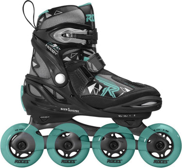 inline skates Moody Tif 82A zwart aqua maat 30-35