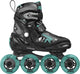 inline skates Moody Tif 82A zwart aqua maat 30-35