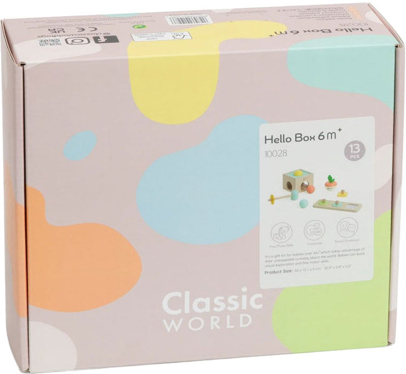 Load image into Gallery viewer, Classic world houten speelgoed box baby 6-12 maanden educatief.
