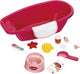 Klein toys princess coralie poppenverzorging baby bad - set 12-delig - 51 cm - roze