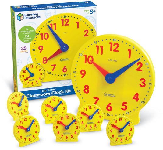 Learning resources big time® klaslokaal klokken kit - 5+
