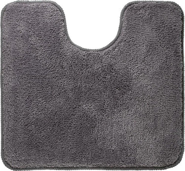 Sealskin angora - toiletmat 55x60 cm - polyester - donkergrijs