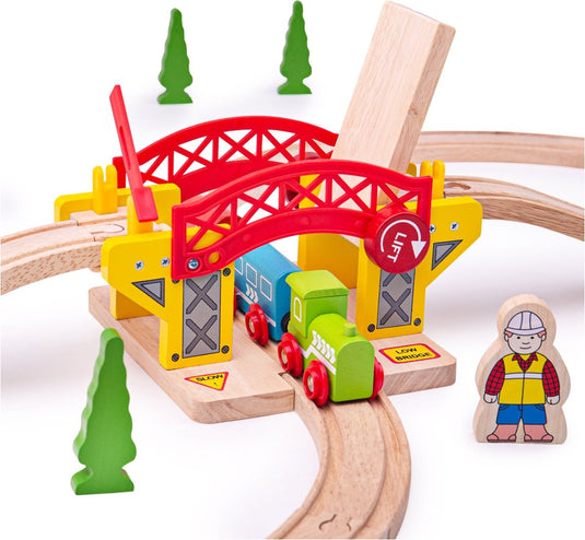 Bigjigs houten rails - hefbrug