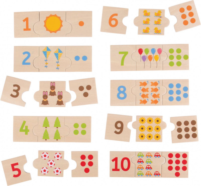 Load image into Gallery viewer, Bigjigs houten legpuzzel cijfer tegels, 30st.

