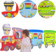 Vigatoys - houten - wandspeelbord - trein - lengte 190cm