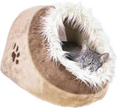 Trixie kattenmand iglo minou beige bruin - 41x30x50 cm