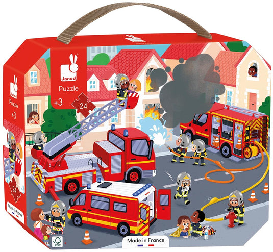 Janod - puzzel - de brandweer