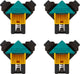 Wolfcraft - hoekklemmen 4 stuks - hoekklem set - hoek lijmklemmen - 8626000