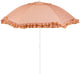 Mica decorations kantelbare parasol met ruches - stokparasol 238 x ø195 cm - tuin of balkonparasol - polyester, staal - perzik