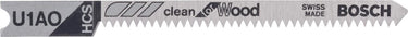 Bosch - decoupeerzaagblad u 1 ao clean for wood - 3 stuks