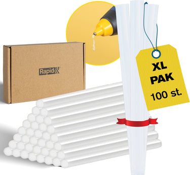 Rapid lijmsticks lijmpatronen 7 mm - transparant - 100 stuks
