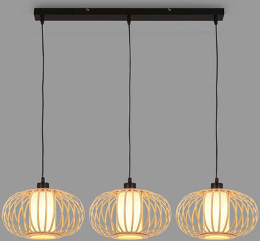 Briloner - rotti - hanglamp, 120 cm, 3x e27, max. 10w, houtkleurig