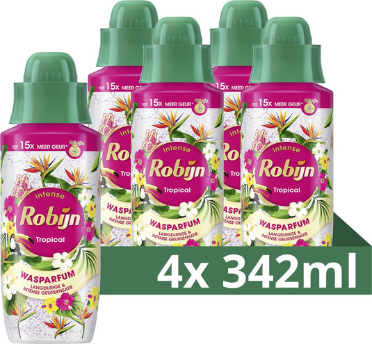 Robijn - intense wasparfum - tropical -4 flessen x 342 ml