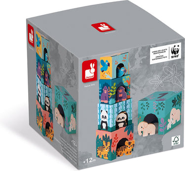 Janod - wwf - stapeltoren met houten dierenfiguren