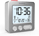 Technoline wt 265 - wekker - digitaaal - radiogestuurde tijdsaanduiding - datumaanduiding - 7 talen - binnentemperatuur - alarm - snooze - achtergrondverlichting - zwart