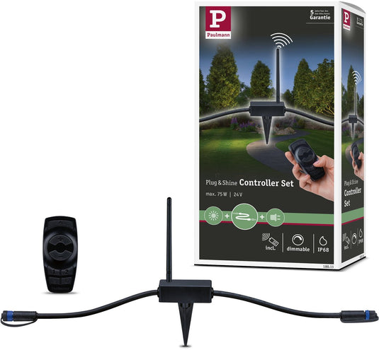 Paulmann plug shine controller wireless met afstandsbediening ip68 zwart
