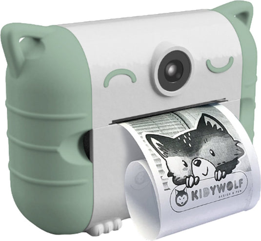 Kidywolf kidyprint groen thermische kindercamera – instant camera voor kinderen met direct print