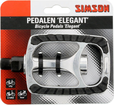 pedalen set Elegant 9 16 inch zilver zwart