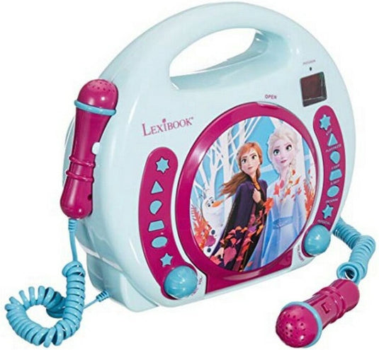 Lexibook frozen draagbare cd-speler met 2 meezingmicrofoons